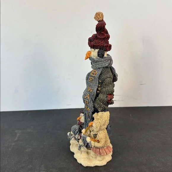 Boyds Folkstone Snowman Family “Be Warm” Figurine Style 2818 (1997) - Picture 2 of 8